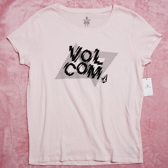 volcom - baby pink logo tee - Picture 1 of 6